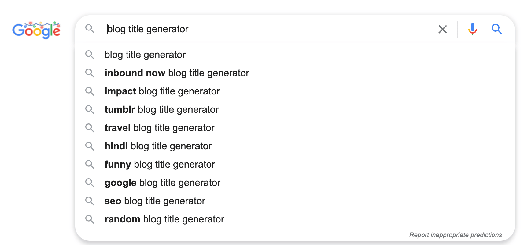 Find seed keywords using Google's autocomplete add space