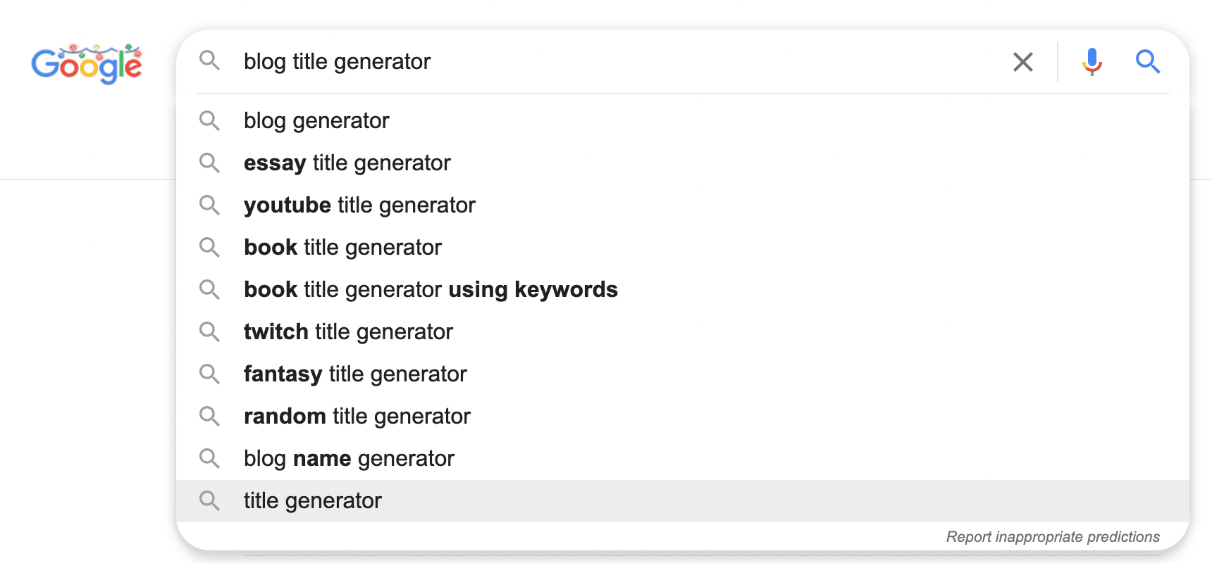 Find seed keywords using Google's autocomplete