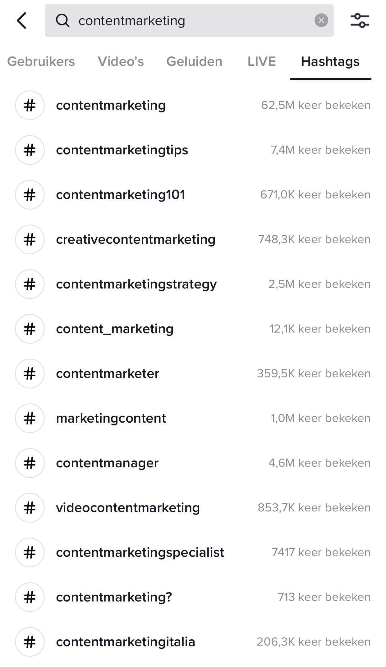 Beste hashtags voor TikTok