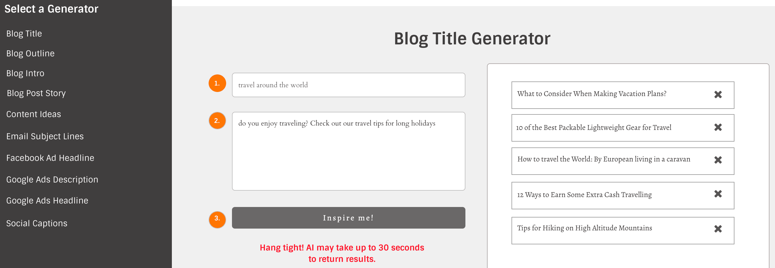 travel blog title examples