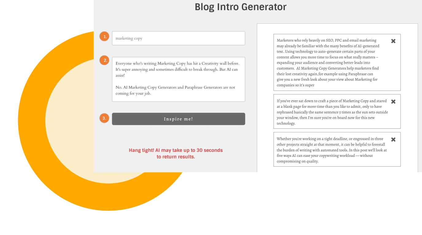 Generatore di introduzione di blog di parafrasi