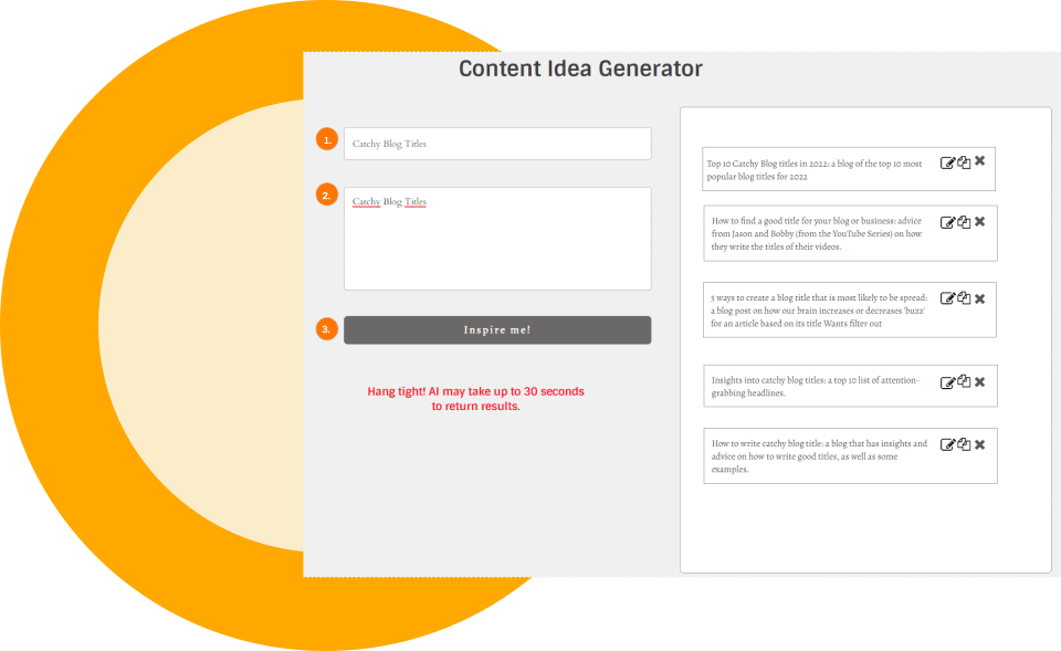 idee di contenuto generate dall'AI