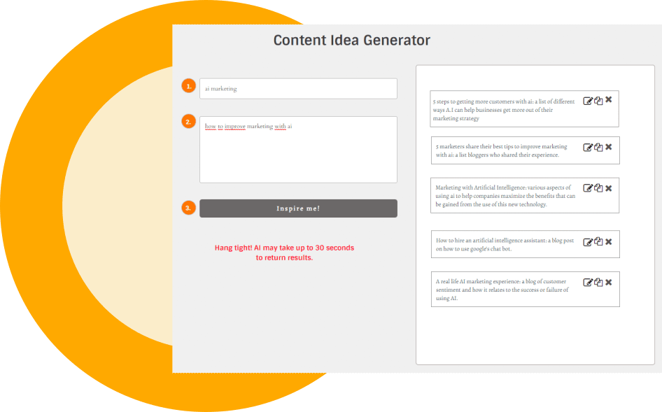 ai generator voor marketingideeën voor sociale media