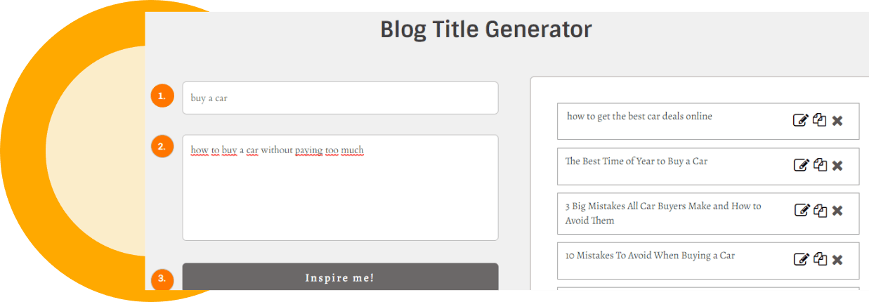 automotive blog title examples with blog title generator