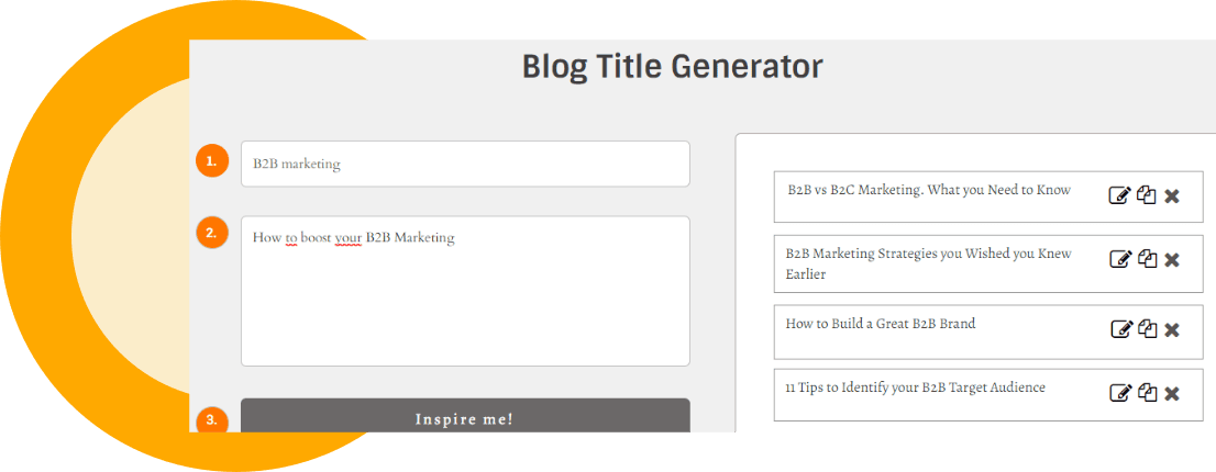 esempi di titoli di blog b2b con generatore di titoli di blog