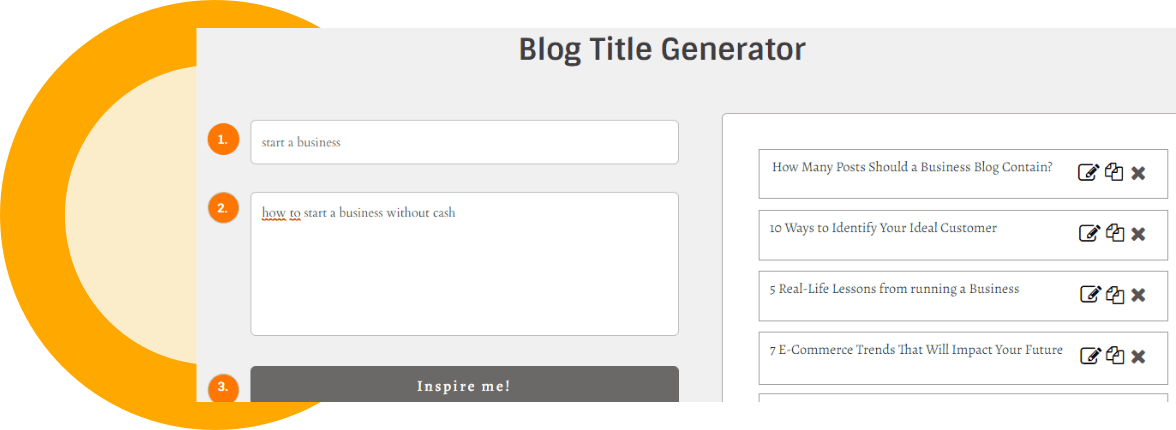 voorbeelden van zakelijke blogtitels met blogtitelgenerator