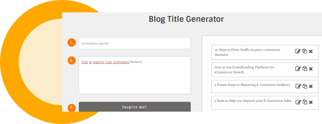 ecommerce blog title examples with blog title generator