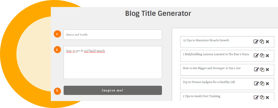 fitness blog title examples with blog title generator