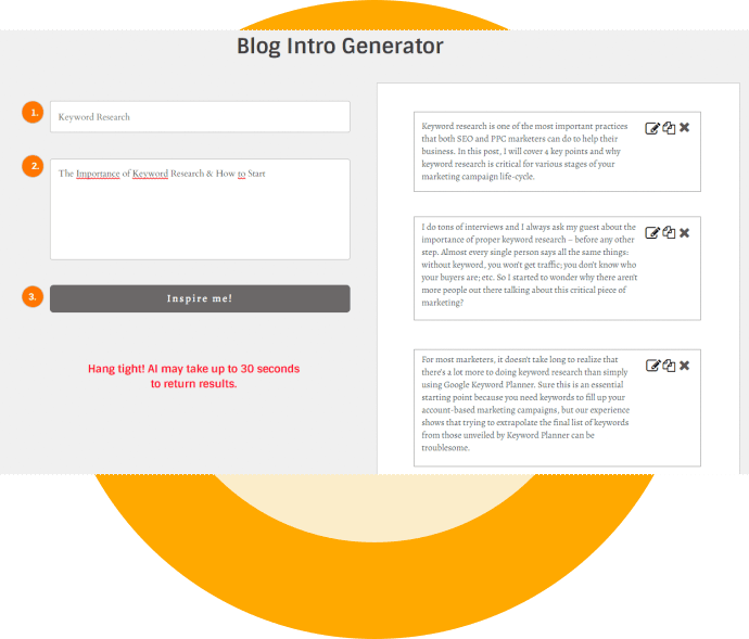 herformuleer copy ai blog intro generator