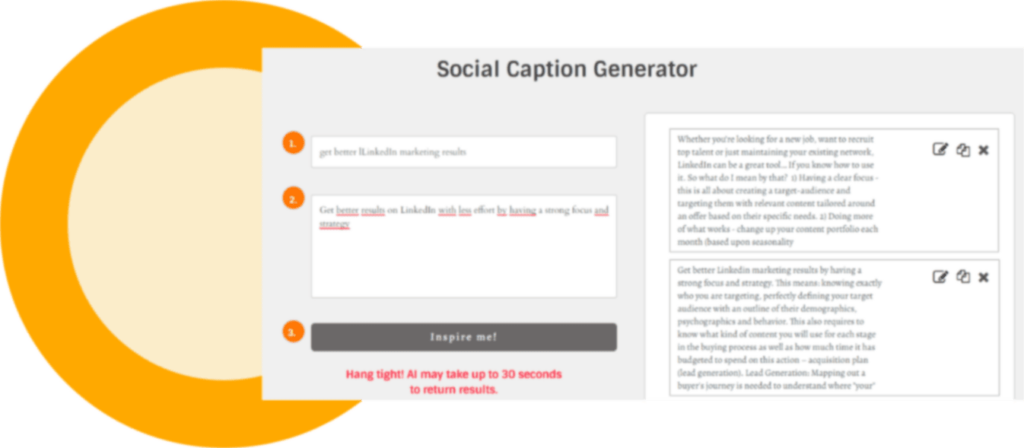 Create LinkedIn captions with LinkedIn Caption Generator