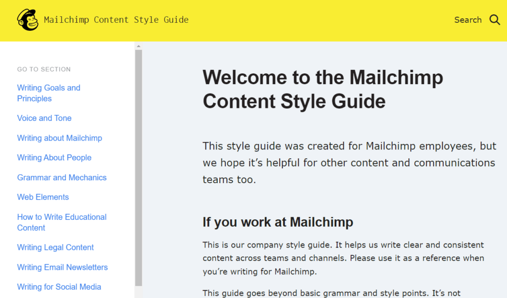 Brand Style Guide Example Mailchimp