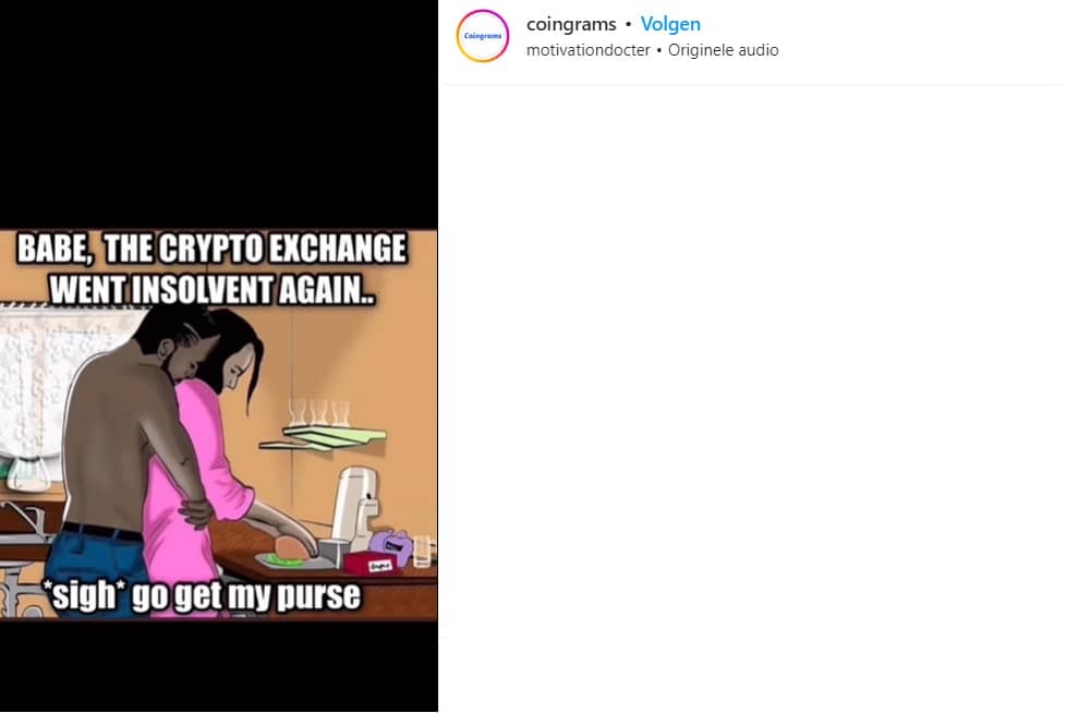 Coingrams Crypto Instagram Post-voorbeelden