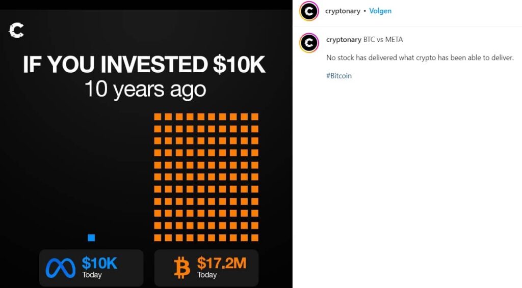 Ejemplos de publicaciones de Crypto Instagram Cryptonary
