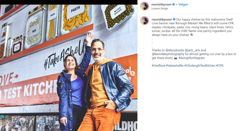 Exemplos de postagem no Instagram de comida Noor Murad