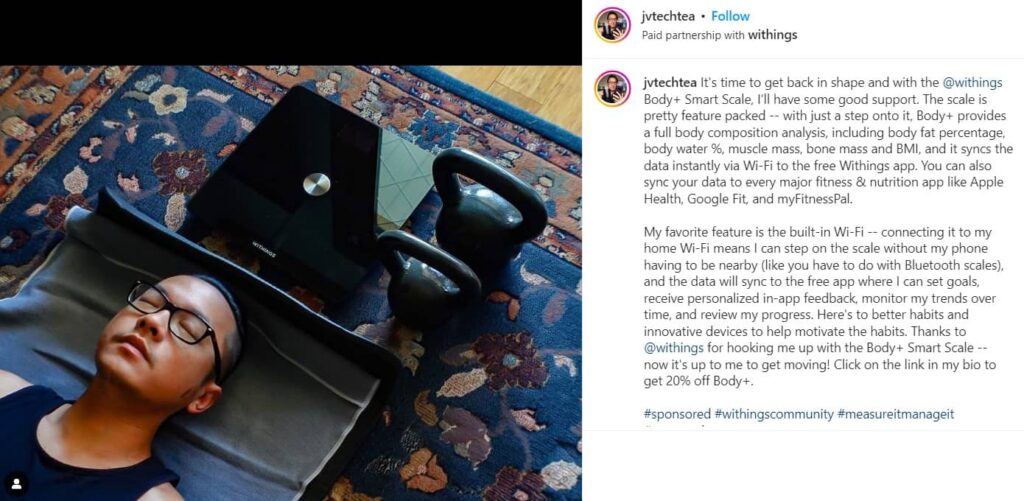 Exemples de publications Instagram sur la technologie Joshua Vergara