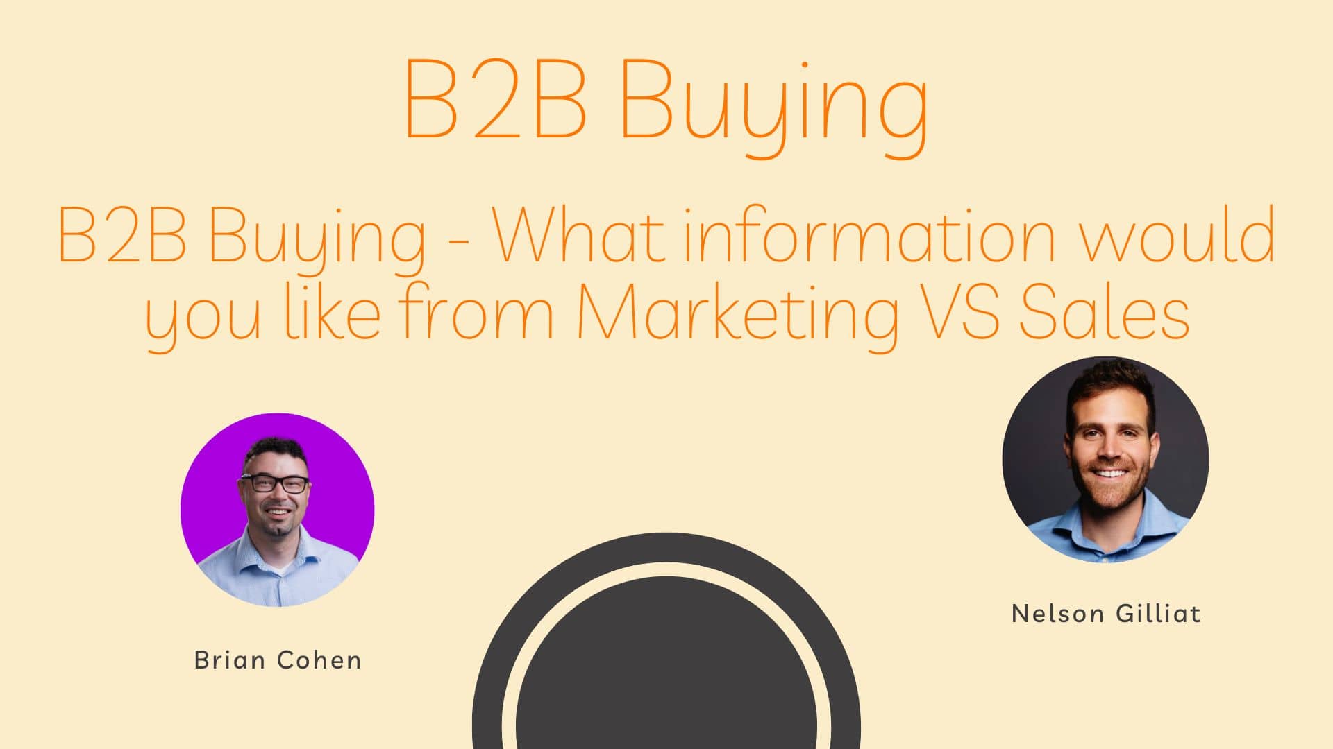 B2B Buying - What information would you like from Marketing VS Sales
