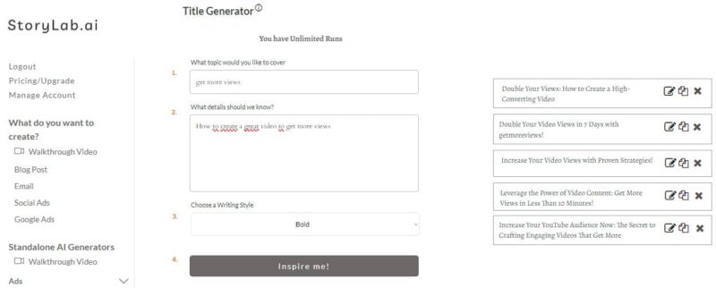 AI YouTube Title Generator - Get Catchy Titles [Start for Free]