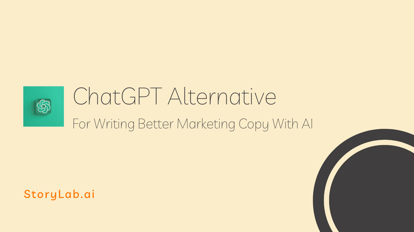 ChatGPT Alternative For Writing Better Marketing Copy With AI