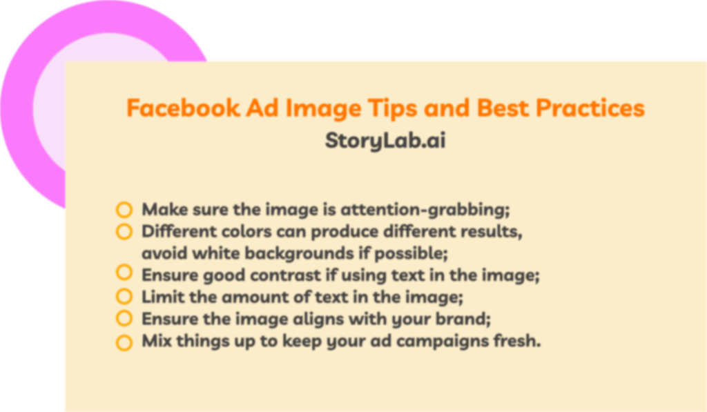 Suggerimenti e best practice per l'immagine dell'annuncio di Facebook