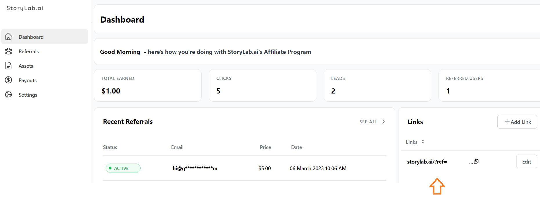 StoryLabAI Affiliate Program Using Deep Links