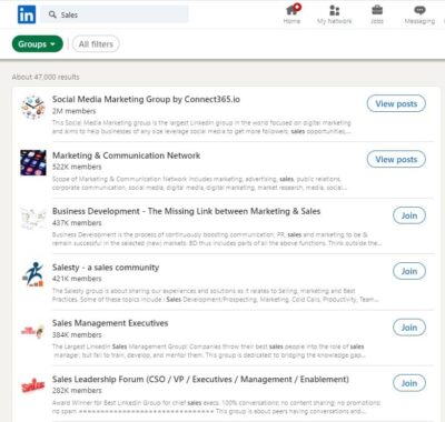 Top Sales LinkedIn Groups and How to Find Groups