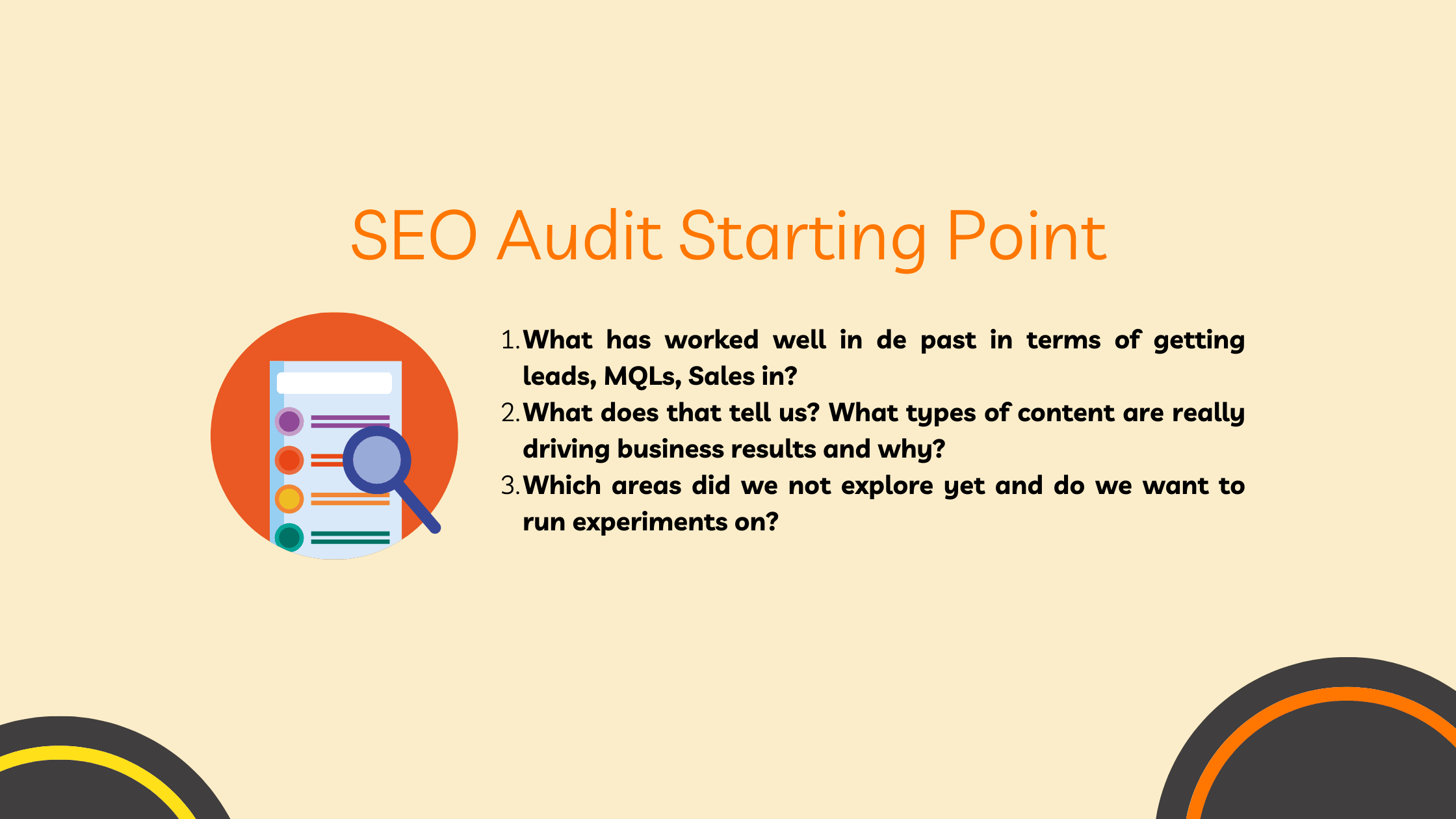 SEO Audit Starting Point