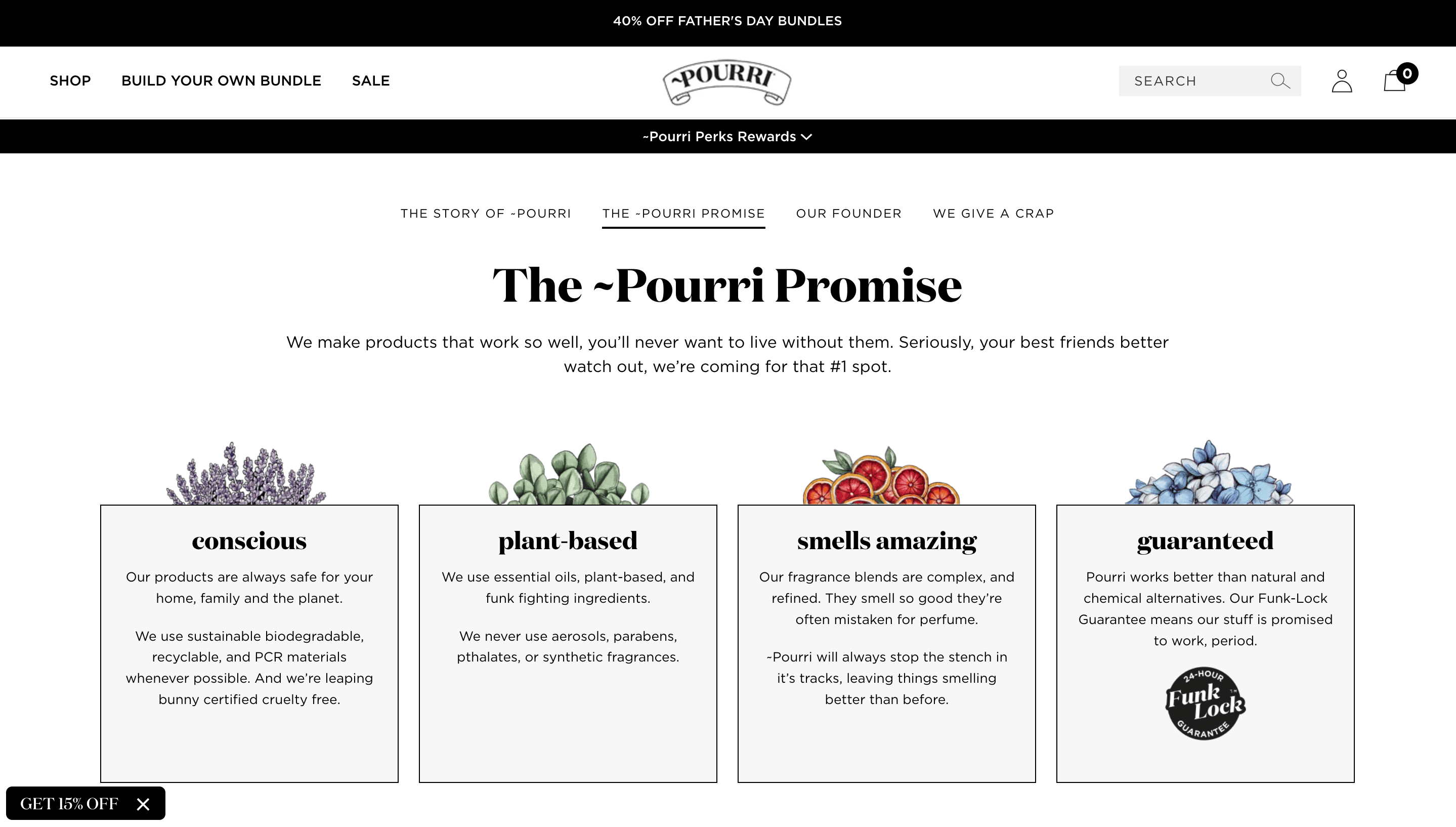 Ejemplo de copia del sitio web de Poo-Pourri