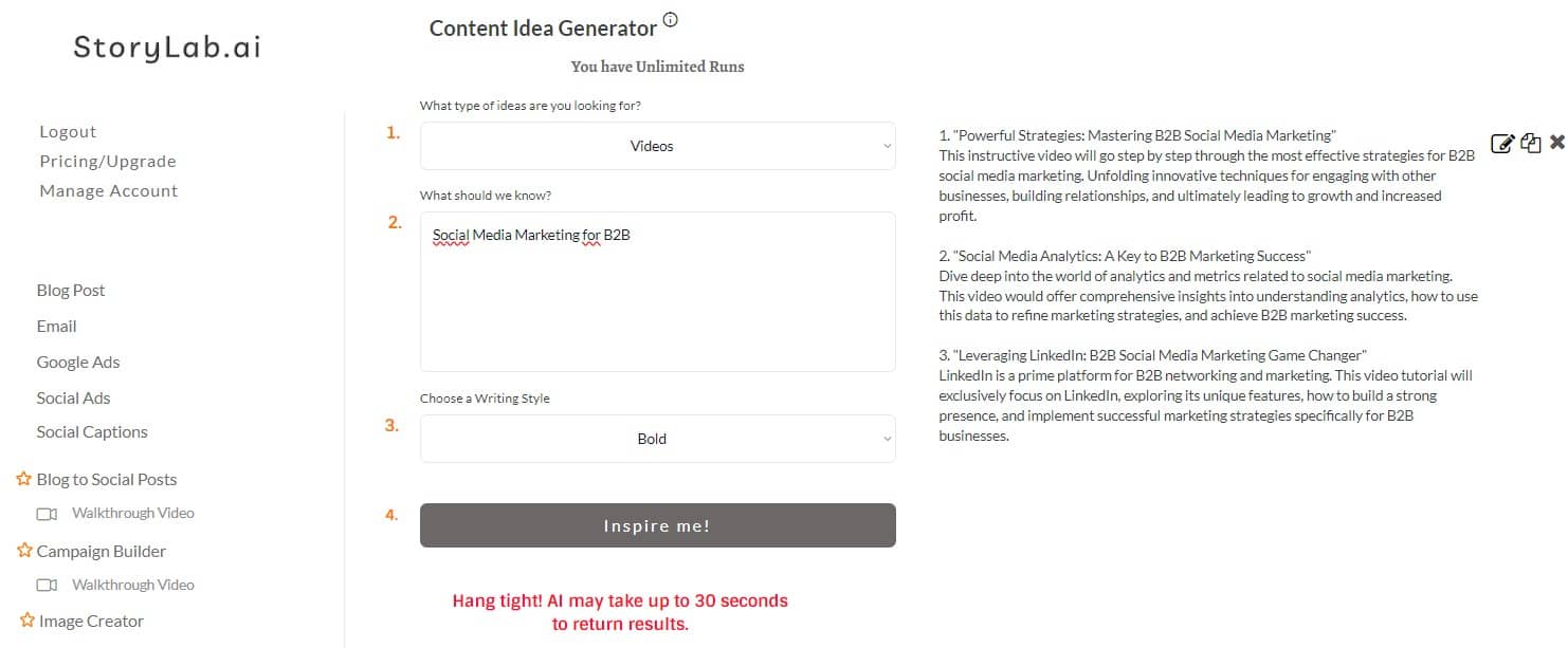 Ai Social Media Content Idea Generator Start For Free Ai Social Media Content Idea Generator Start For Free