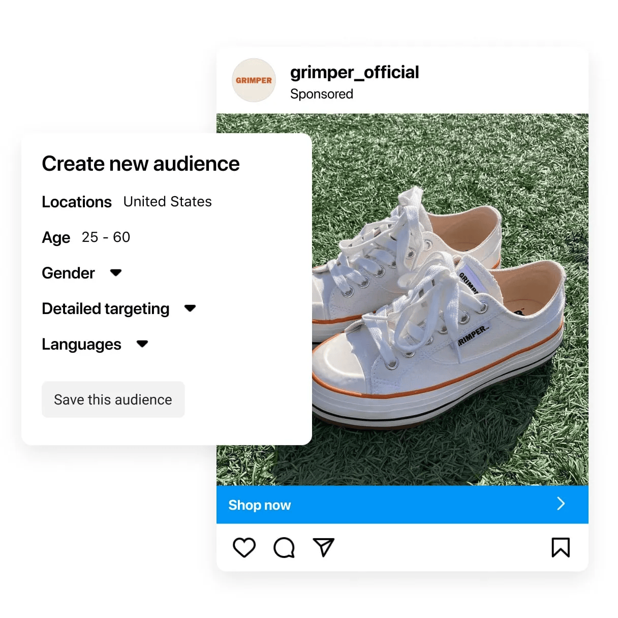 Instagram targeted advertising options example