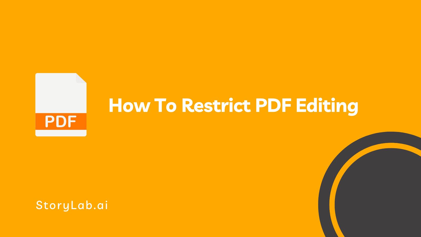 Cómo restringir la edición de PDF