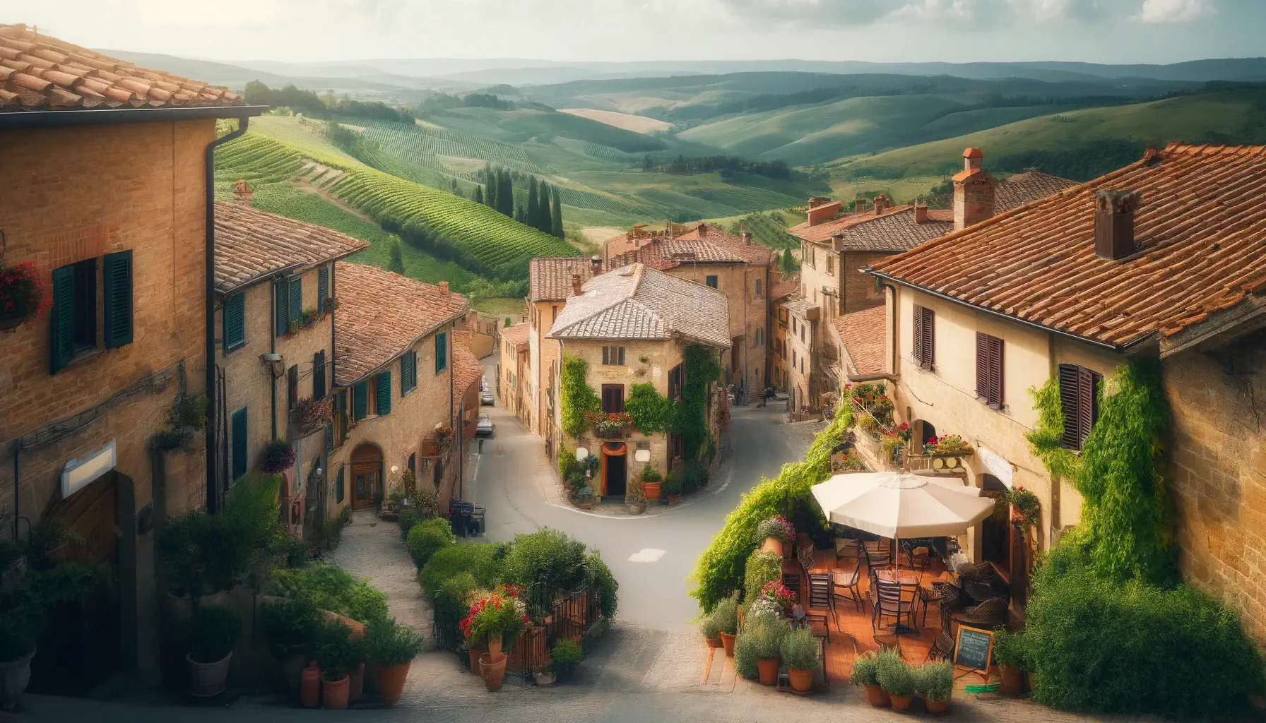 Travel AI Art Examples quaint Italian village