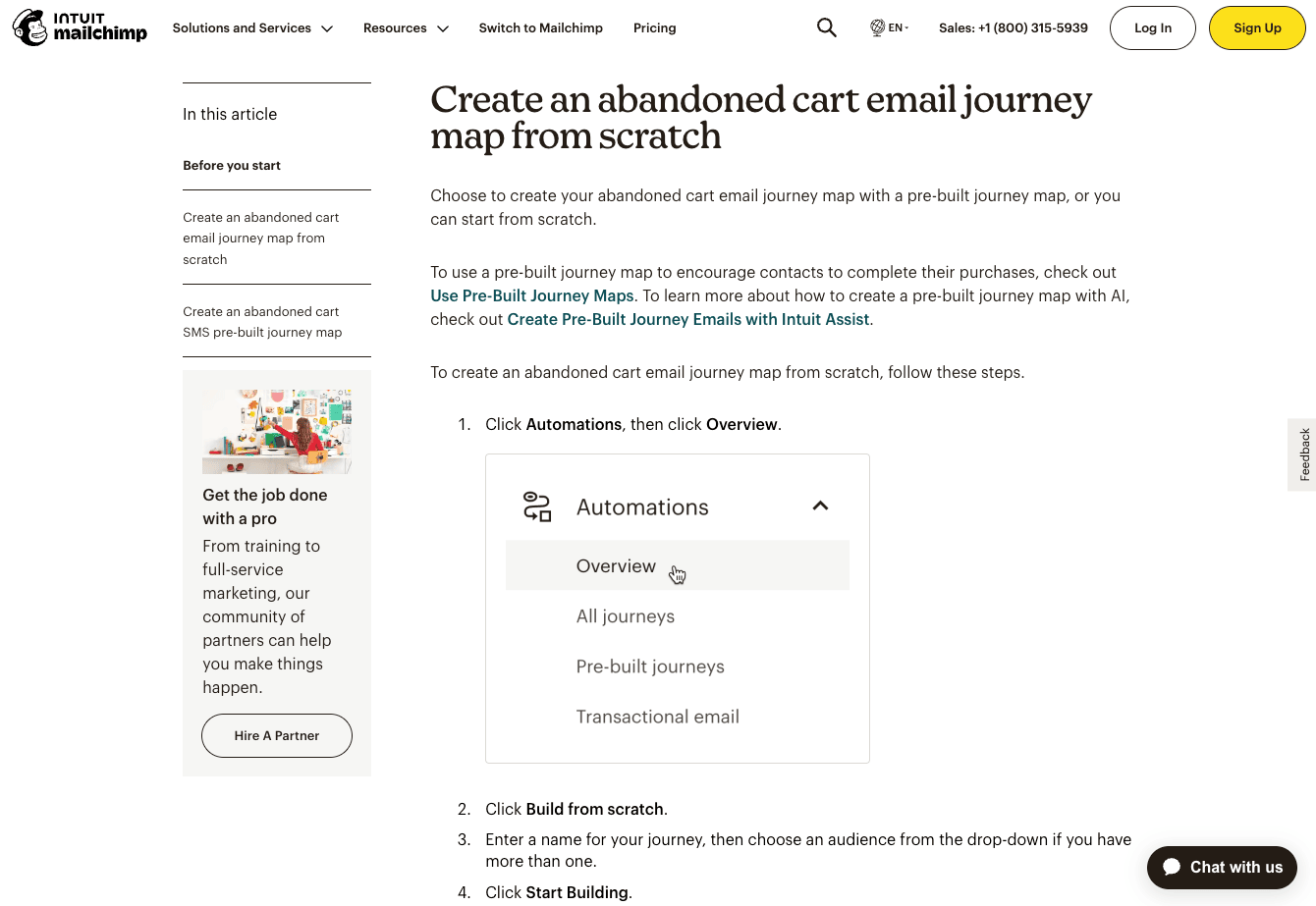 customer journey Mailchimp example