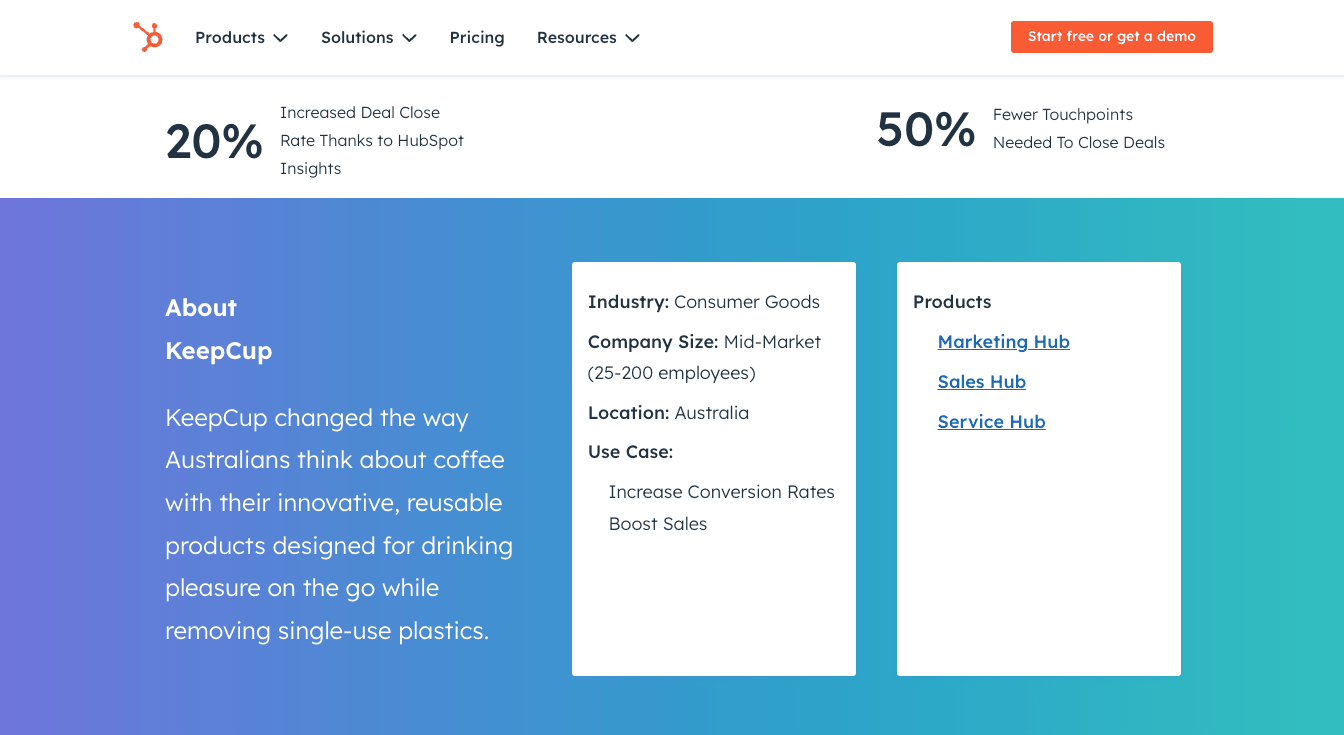 trustworthy brand reputation HubSpot example