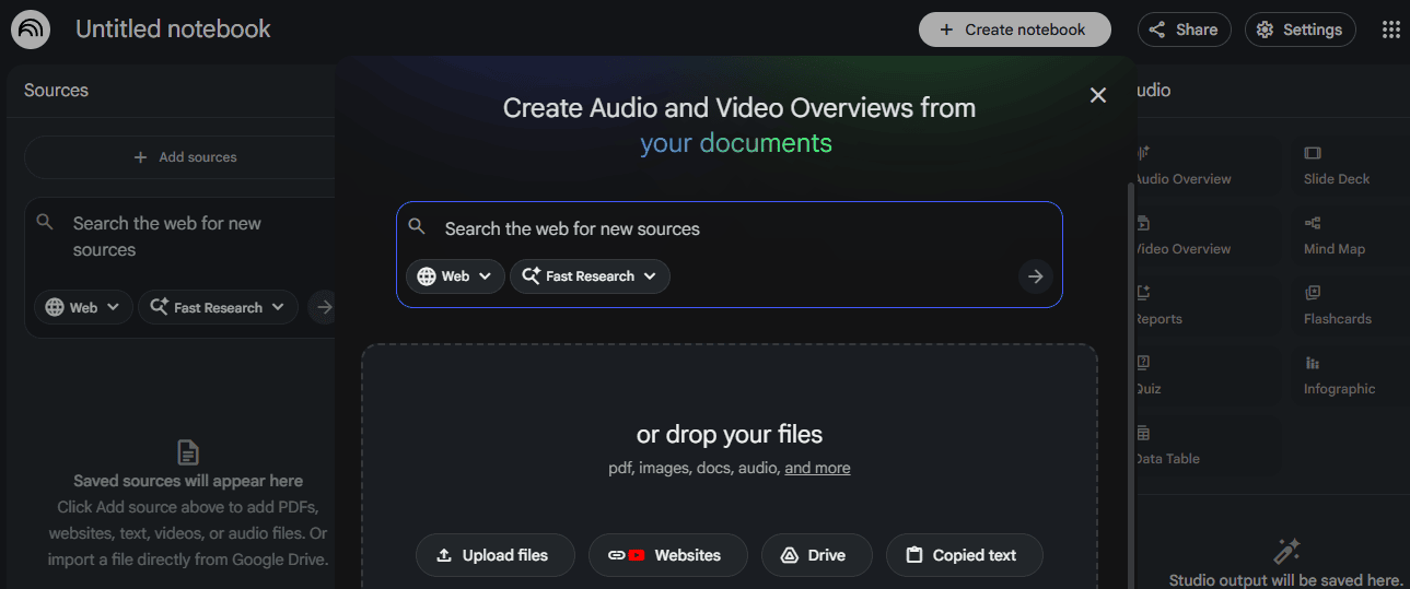 Best AI Note Taking Apps - Google NotebookLM