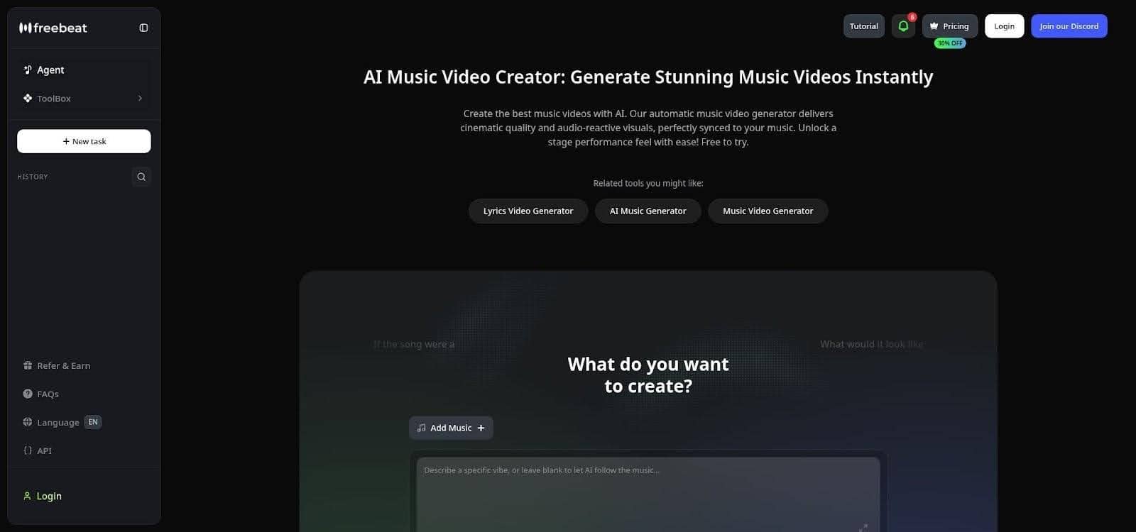 Freebeat one click storyboarding for full songs