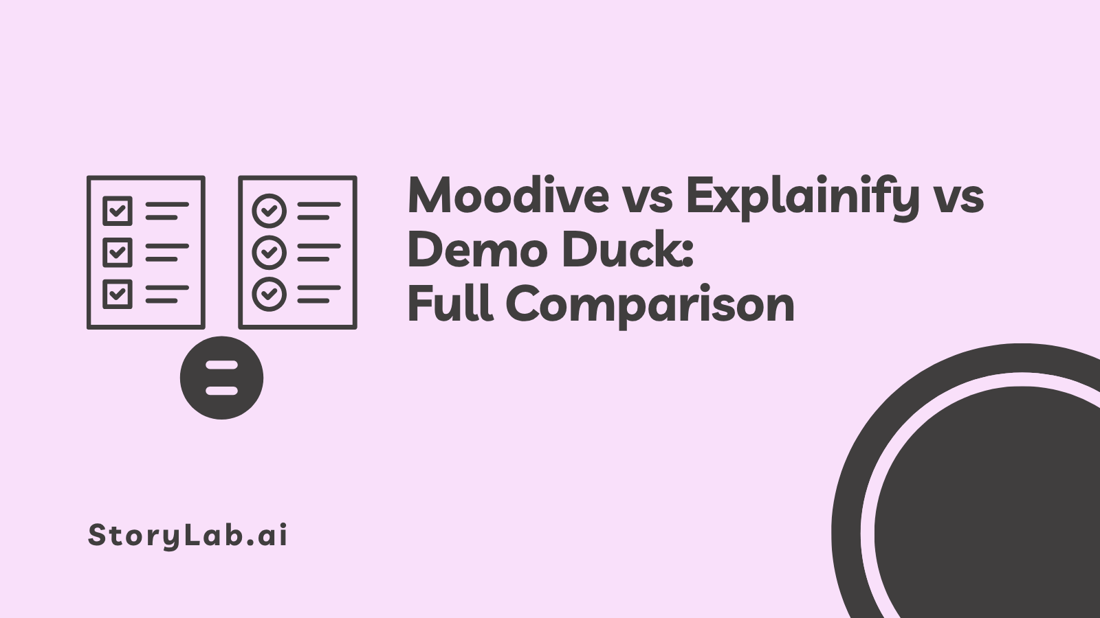 Confronto tra Moodive, Explainify e Demo Duck
