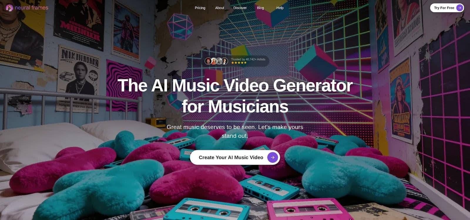 Neural Frames audio reactive videos on autopilot