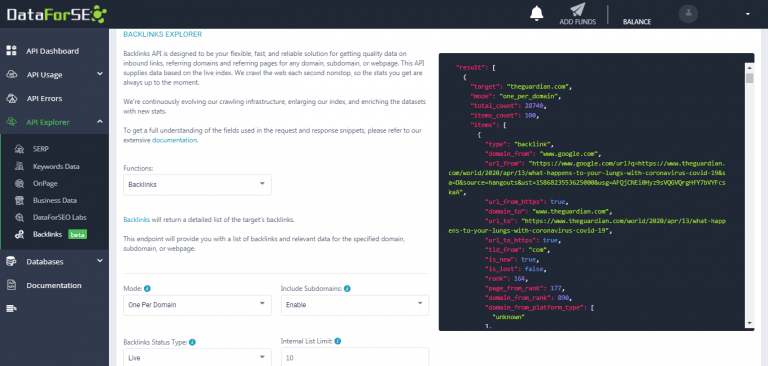 Best SEO Data APIs - DataForSEO