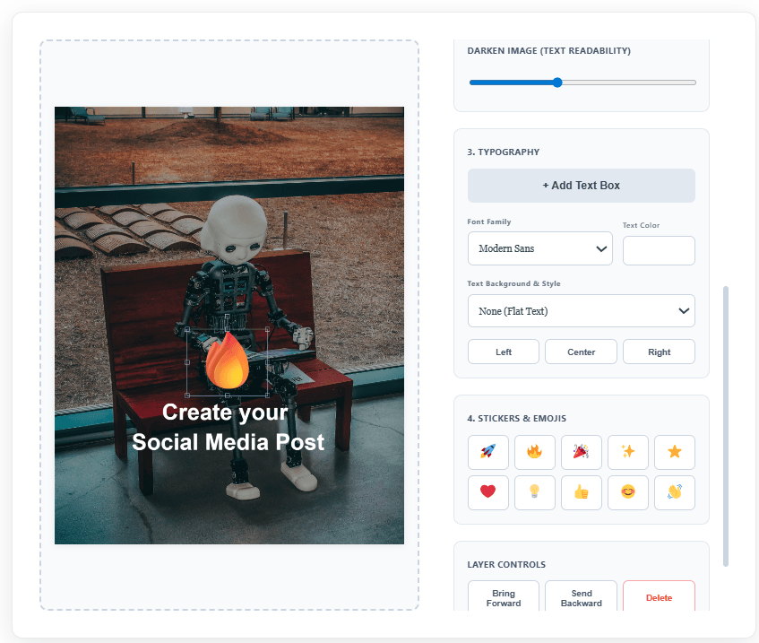 Free Social Media Post Maker Example