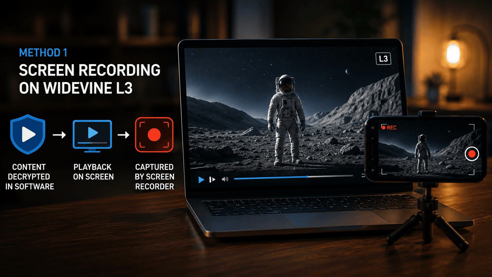 Method 1 Screen Recording on Widevine L3 and Software-Only DRM
