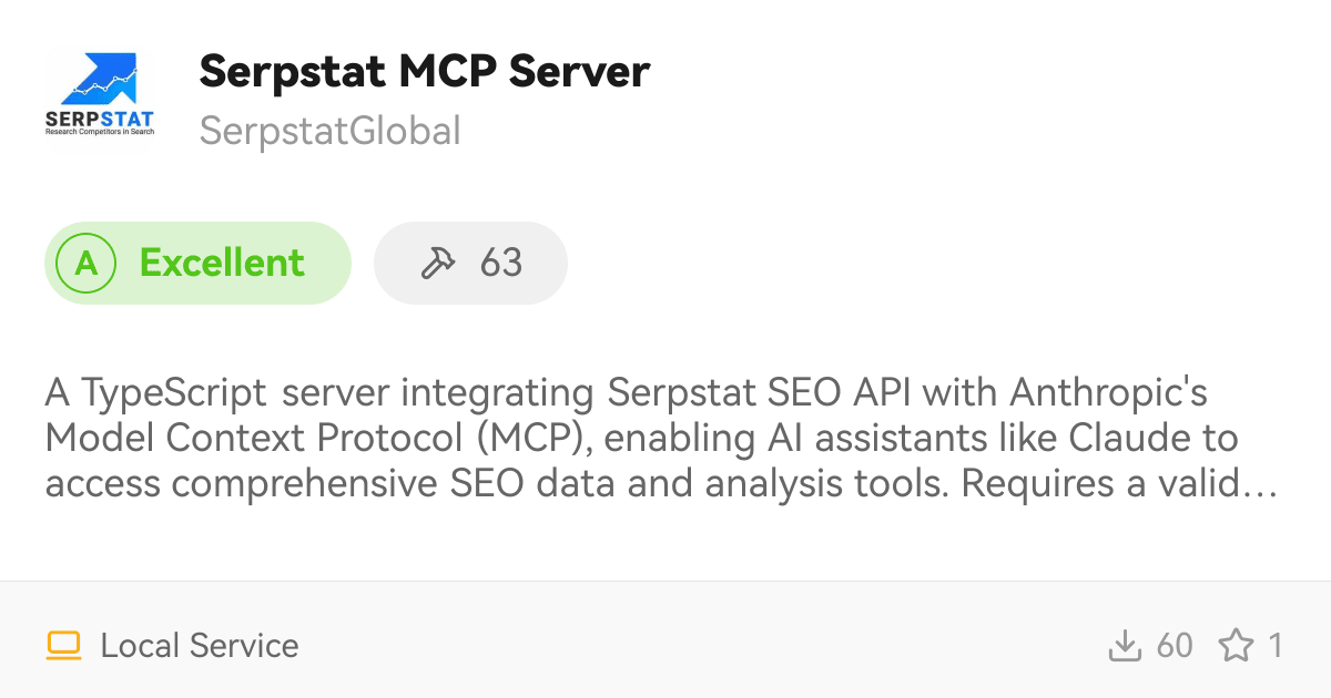 The Best MCP server for SEO - Serpstat MCP