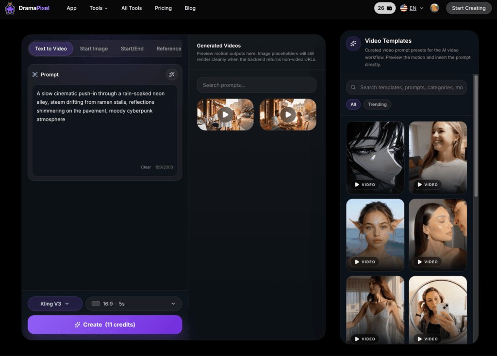 Top AI Video Generators - Best Text to Video Tools - DramaPixel