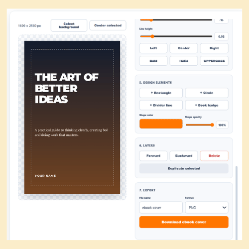 Free eBook Cover Maker Unlimited No Signup