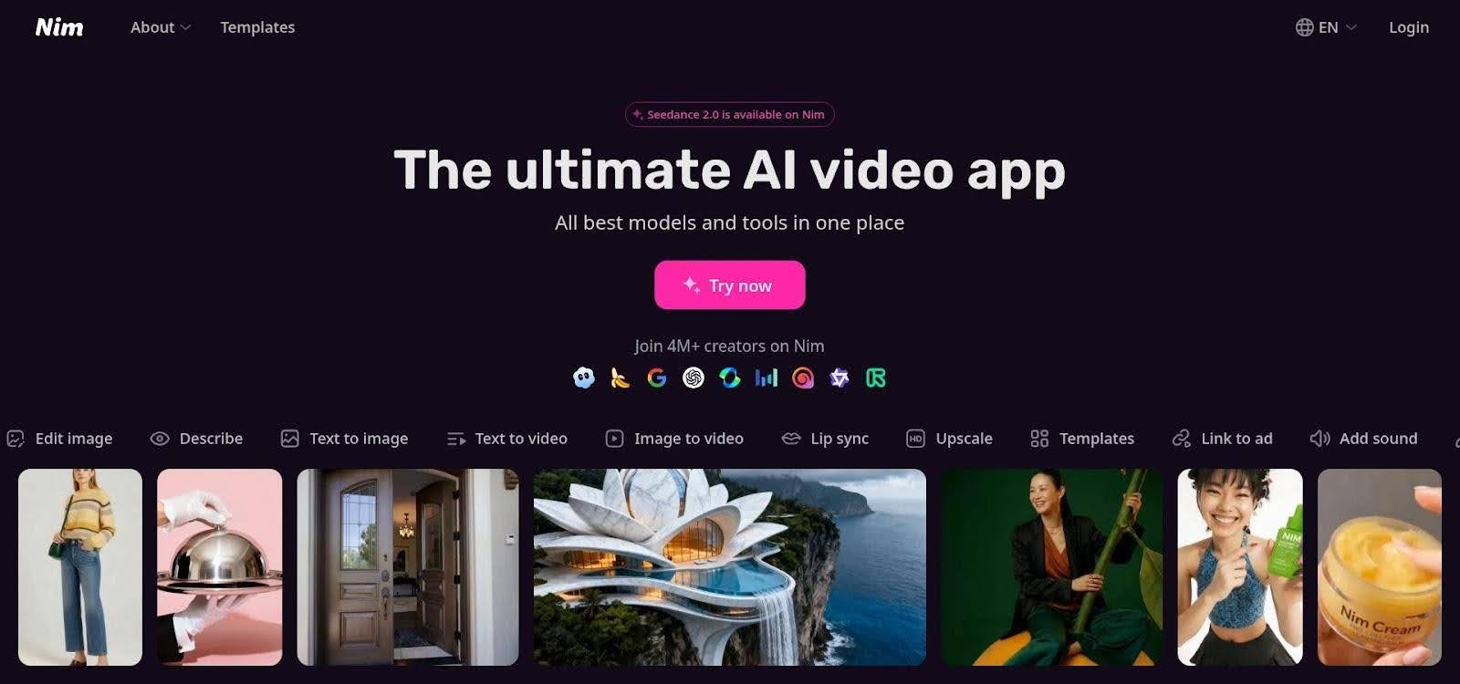 Nim AI Veo 3 dialogue video generation interface screenshot