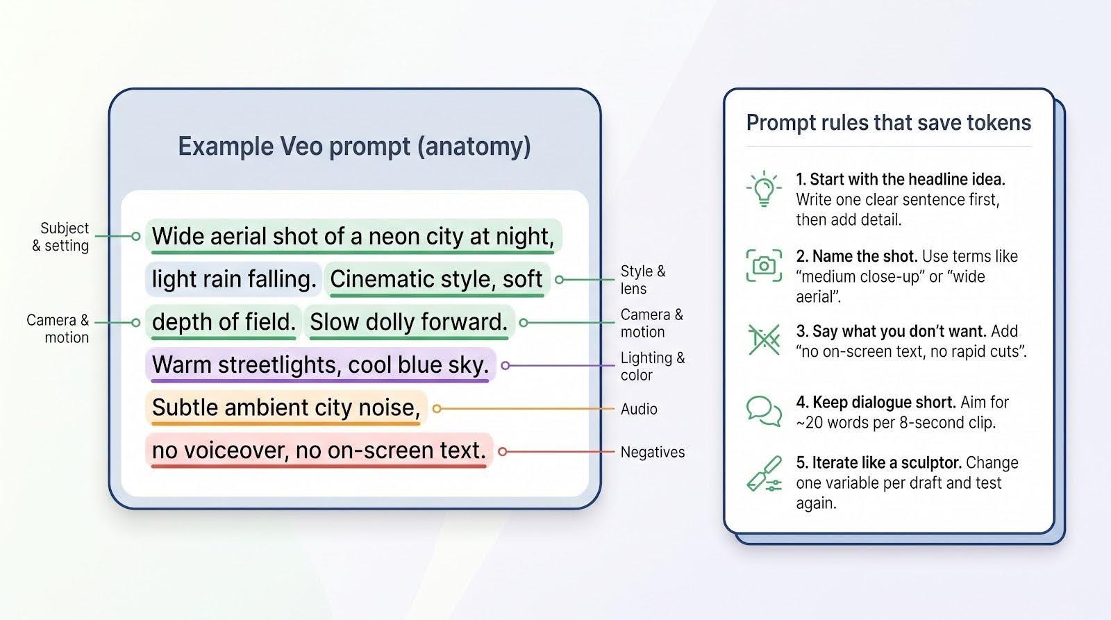 Universal prompt crafting tips ai text to video