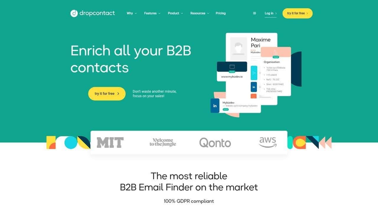 Best GDPR compliant prospecting tools Dropcontact