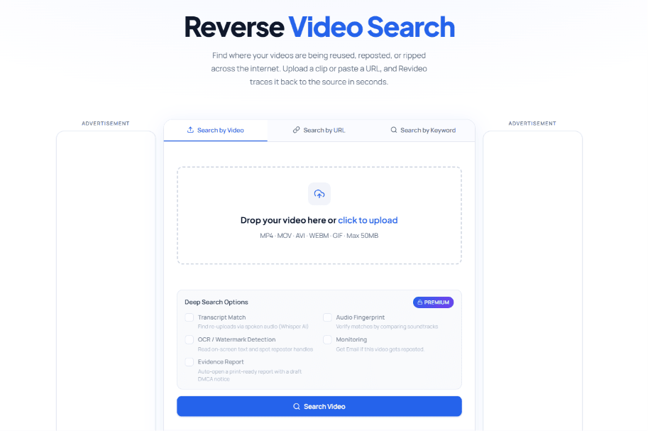 best reverse video search tools Revideo