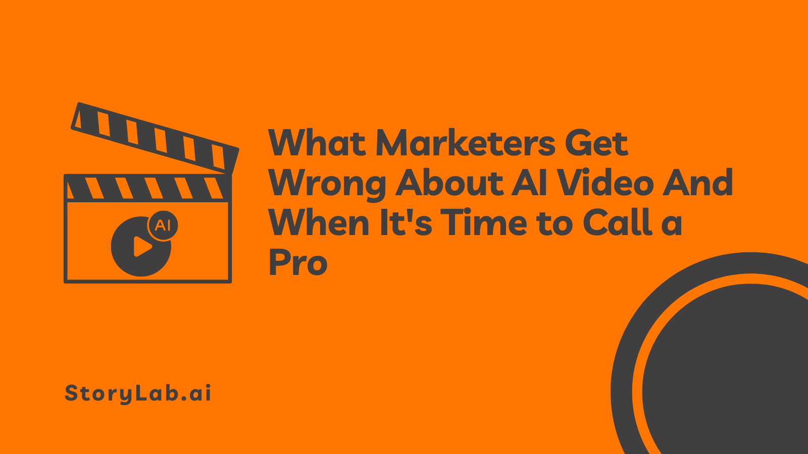 What Marketers Get Wrong About AI Video And When is Time to Call a Pro