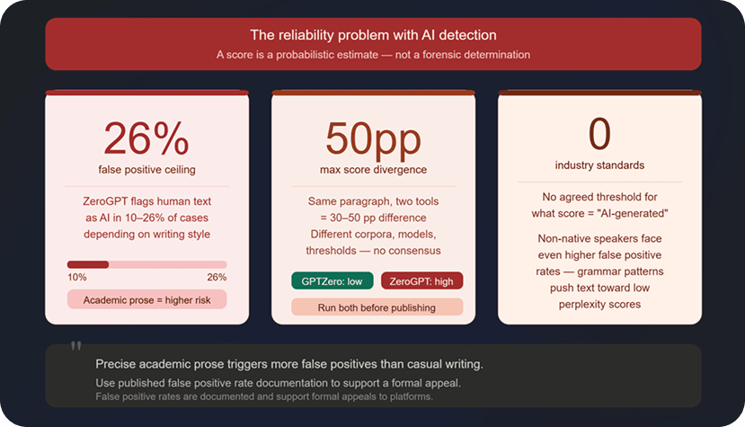 The Reliability Problem with AI Detection Tools The Reliability Problem with AI Detection