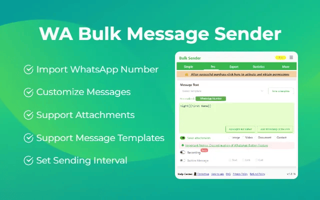 WA Bulk Message Sender example